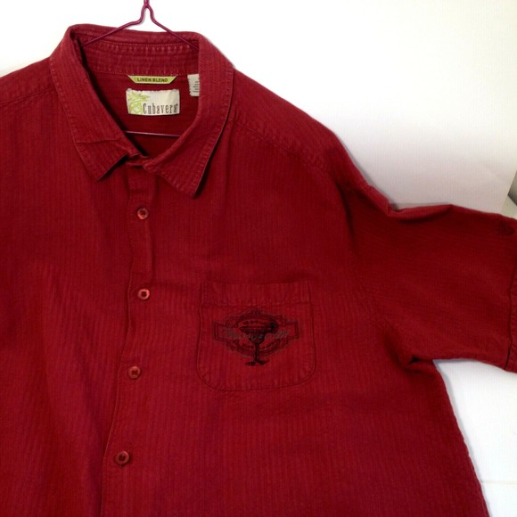 Cubavera Embroidered Cocktail Shirt Blue Agave Tequila Linen Blend Pocket Sz XXL - Picture 6 of 12